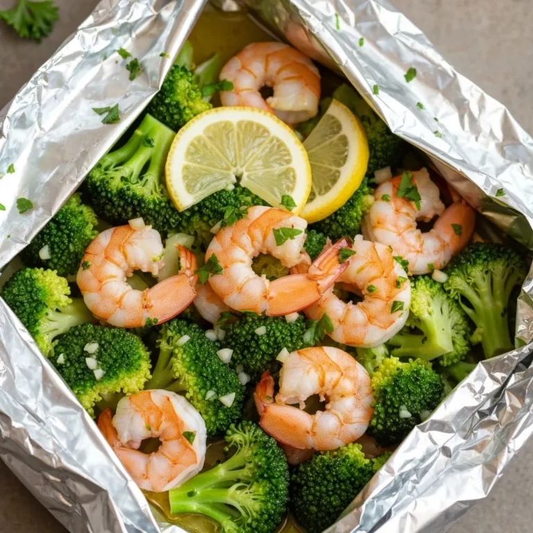Shrimp and Broccoli Foil Packs