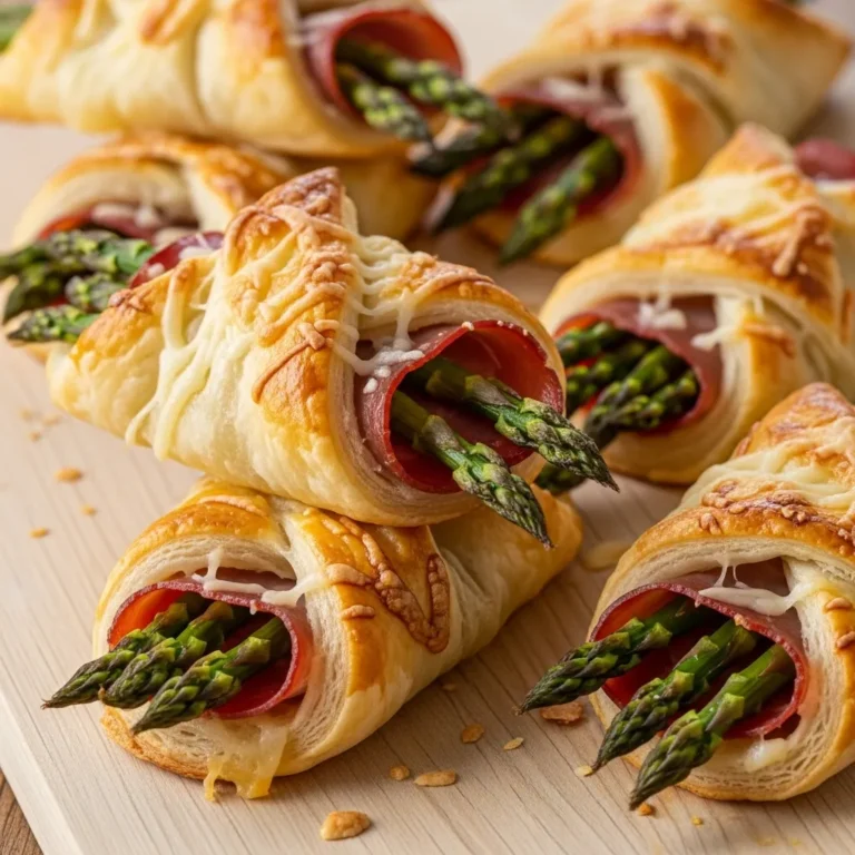 Prosciutto Asparagus Puff Pastry Bundles