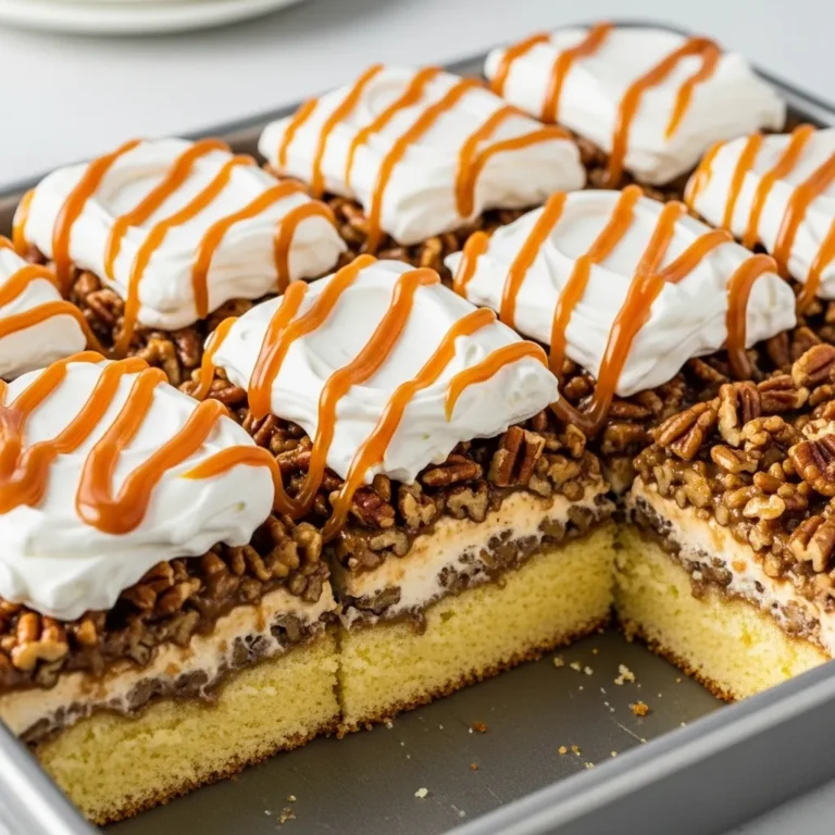 Butter Pecan Praline Poke Cake