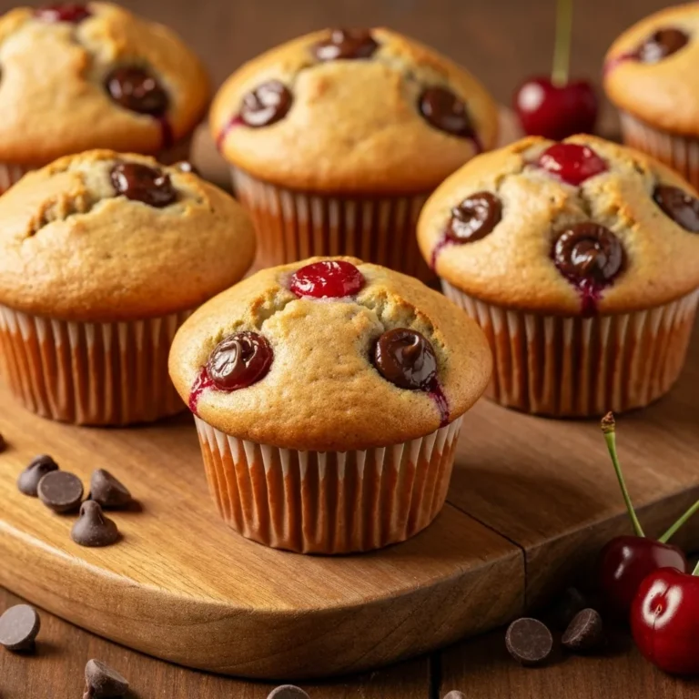 Moist Cherry Chocolate Chip Muffins