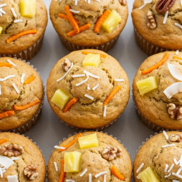 Tropical Hawaiian Pineapple Carrot Muffins