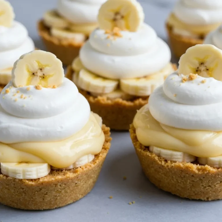 Easy No-Bake Mini Banana Cream Pies