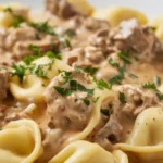 Read more about the article Cheesesteak Tortellini in Provolone Sauce