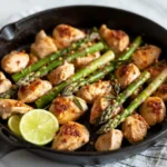 Read more about the article Garlic Butter Chicken Bites with Lemon Asparagus