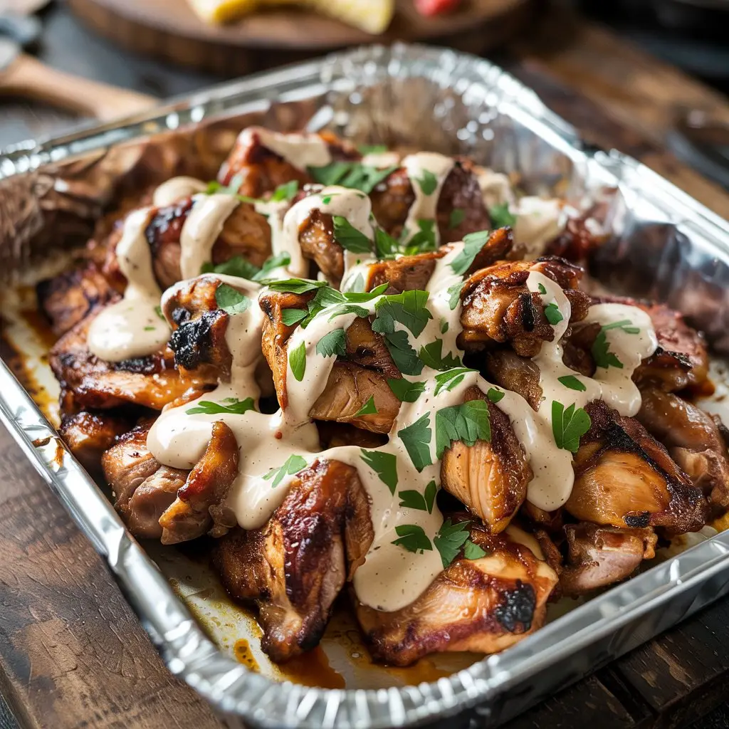 Chicken Shawarma with Creamy Garlic Sauce
