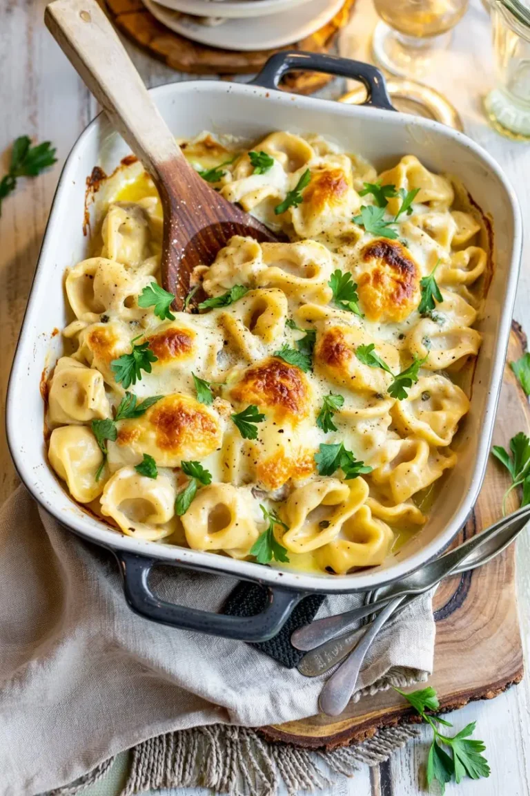 Creamy Chicken Tortellini Bake