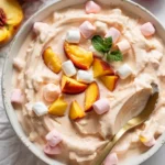 Read more about the article 🍑Easy Peach Fluff Salad (Kid-Friendly Dessert!)