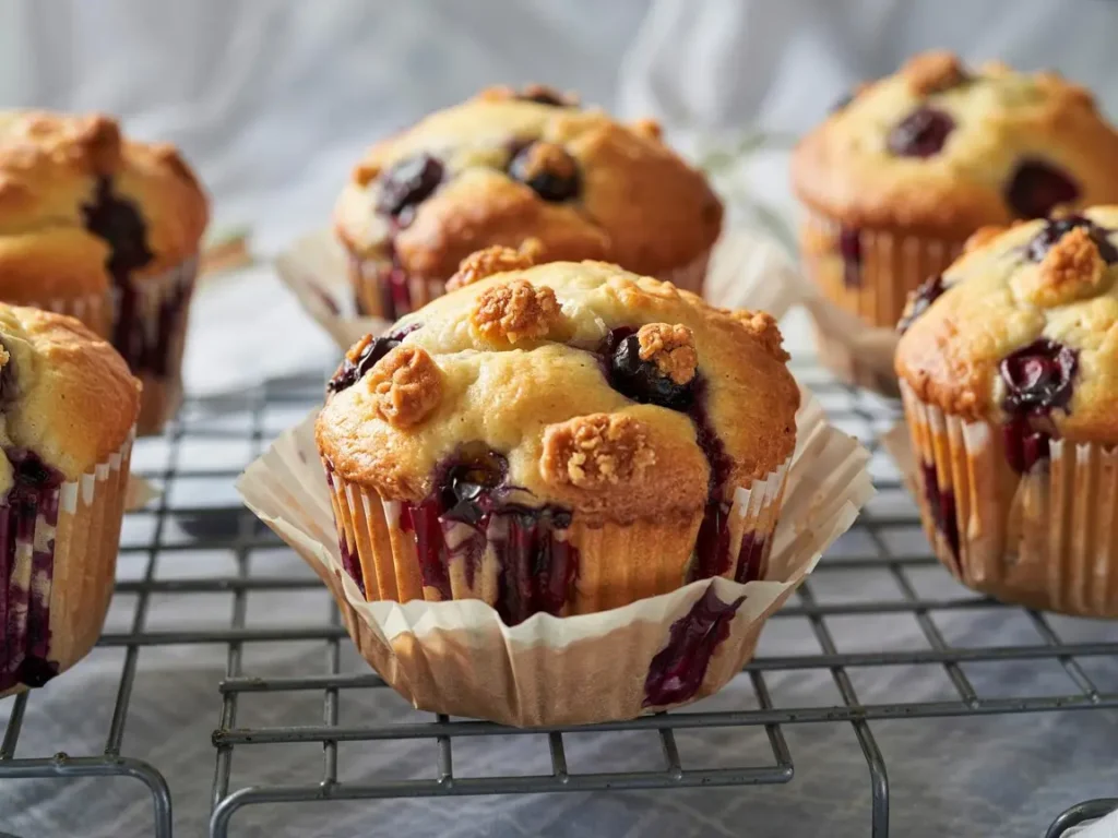 Bakery Style Blueberry Muffins