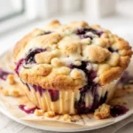 Read more about the article Sourdough Discard Blueberry Muffins