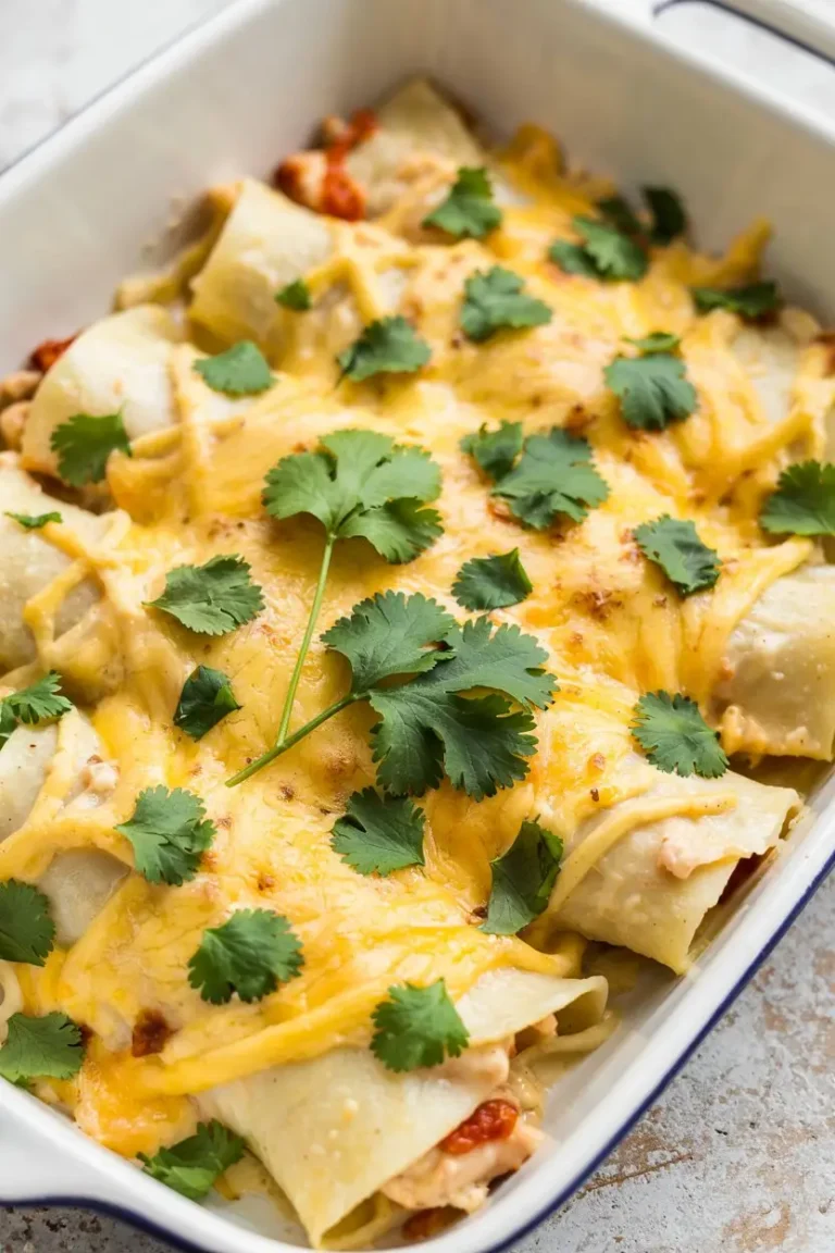 Chicken Enchiladas with Sour Cream White Sauce