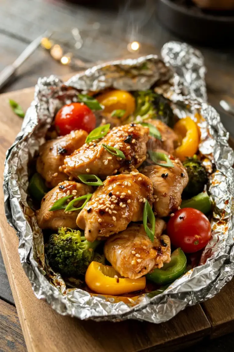 Teriyaki Chicken and Pineapple Foil Packets (Packed with Flavor!)
