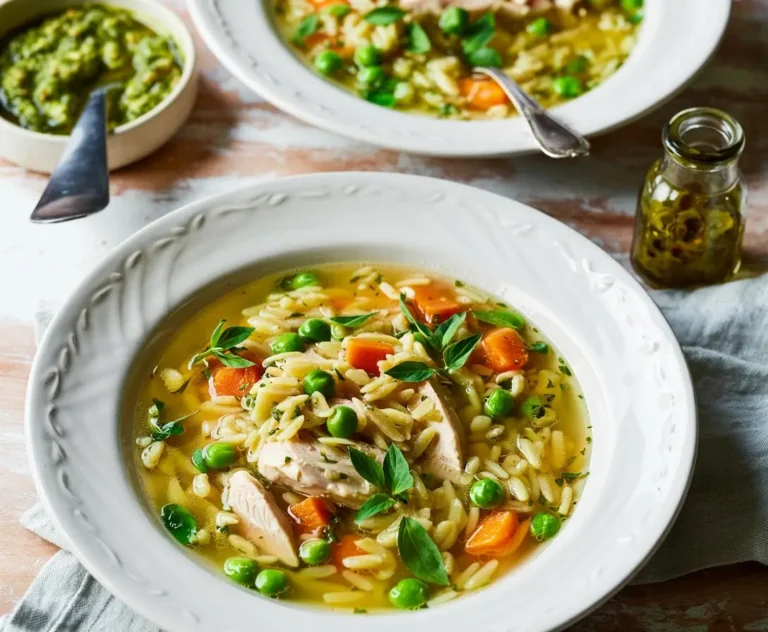 Pesto Chicken Orzo Pasta
