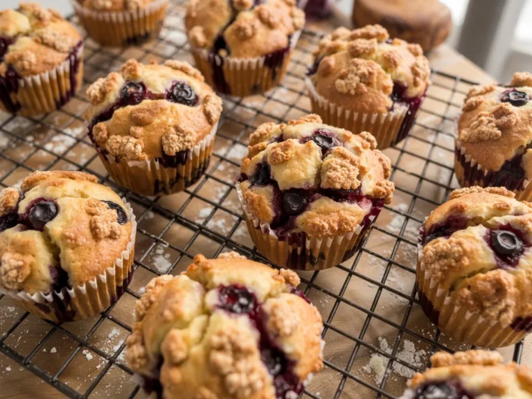 Healthy Lemon Blueberry Muffins With Crumble Topping