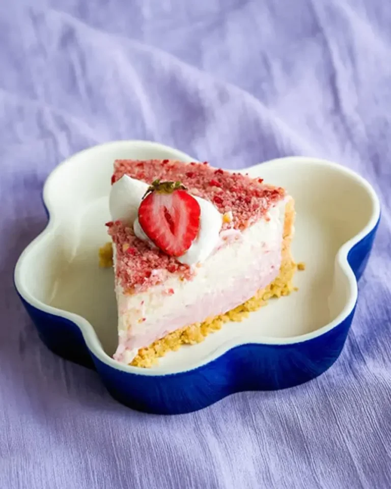 No-Bake Strawberry Crunch Cheesecake