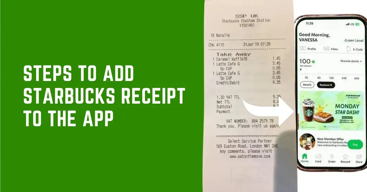 how do i add my starbucks receipt to the app