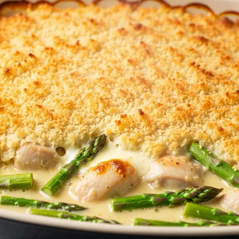 Chicken Casserole with Asparagus and Mozzarella