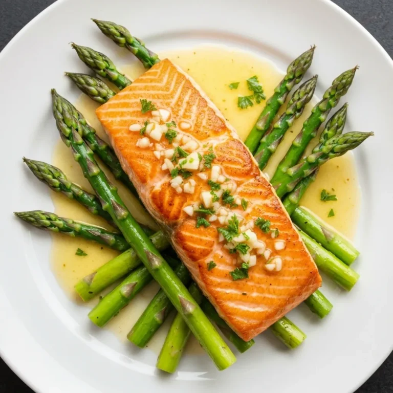 Meal-Prep Salmon and Asparagus in Garlic Lemon Sauce