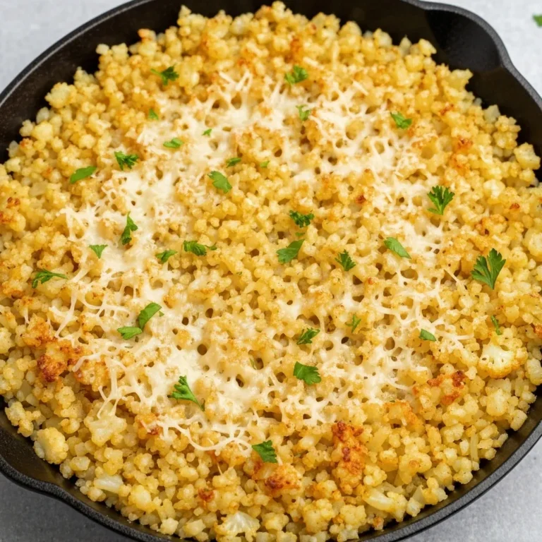 Parmesan Cauliflower Rice Skillet
