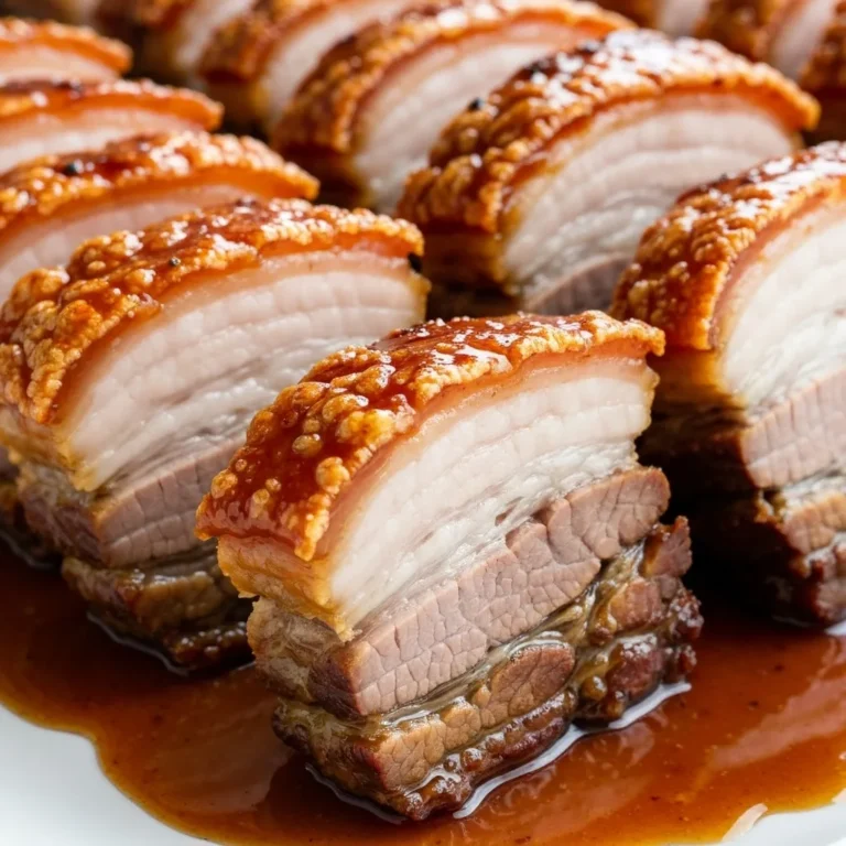 Slow Cooker Pork Belly with Honey Balsamic Glaze