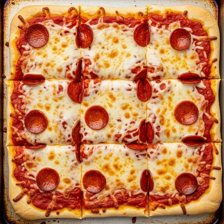 Homemade School Cafeteria Pizza