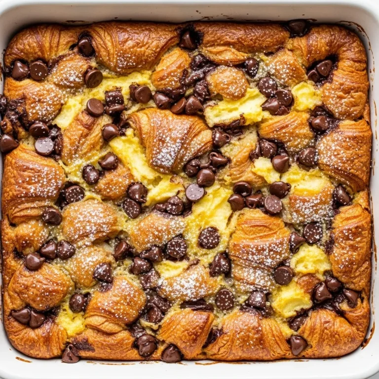 Chocolate Croissant Breakfast Bake