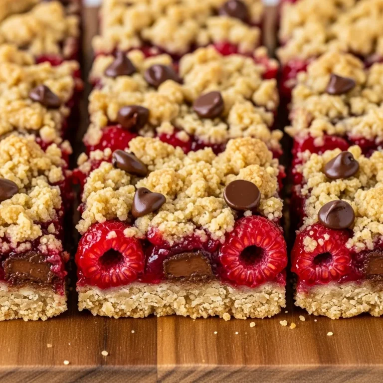 Decadent Raspberry Chocolate Crumble Bars