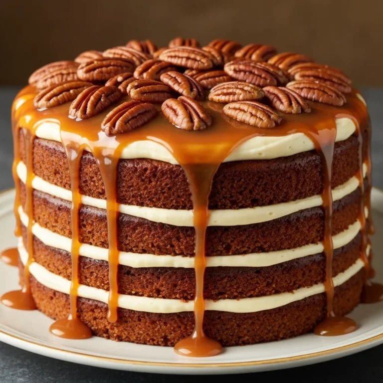 Heavenly Caramel Pecan Carrot Cake