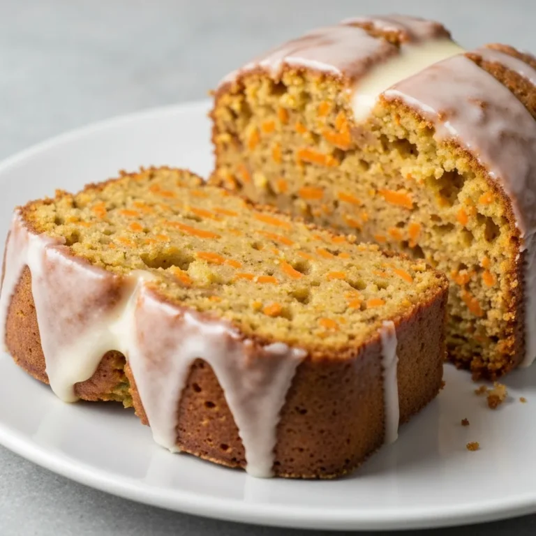 Easy Carrot Pound Cake with Vanilla Glaze