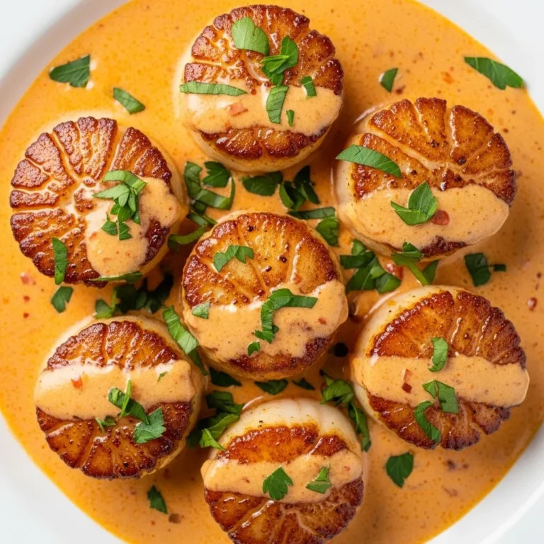 Seared Scallops with Spicy Cajun Cream Sauce