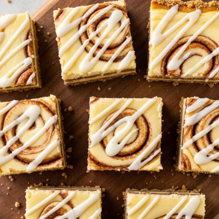 Blender Cinnamon Roll Cheesecake Bars