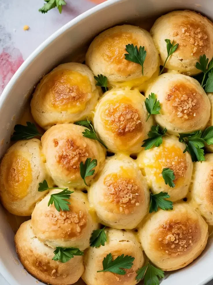 Cheesy Stuffed Biscuit Garlic Bread