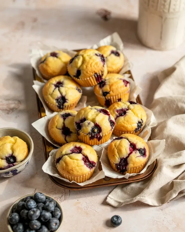 Healthy Lemon Blueberry Muffins