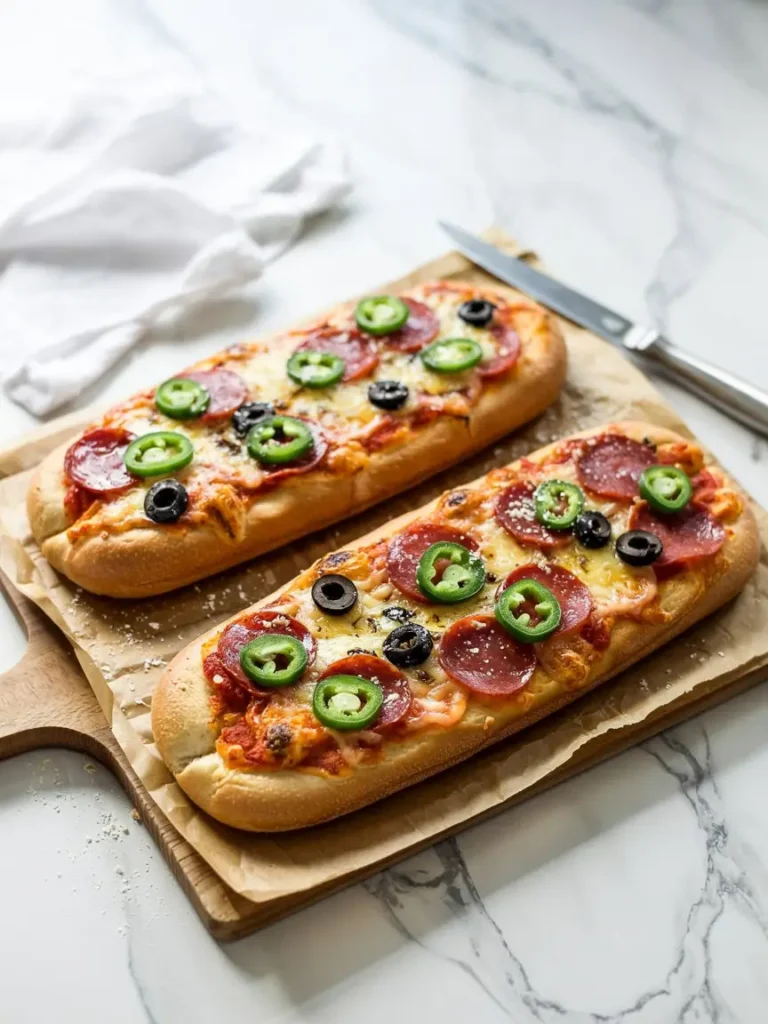 French Bread Pizza with Garlic Butter
