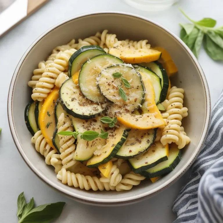 Garlic Parmesan Summer Squash Pasta