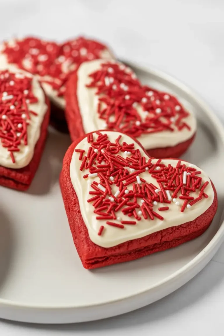 Red Velvet Cake Mix Heart Cookies