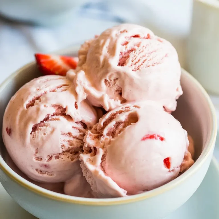 Homemade Strawberry Ice Cream