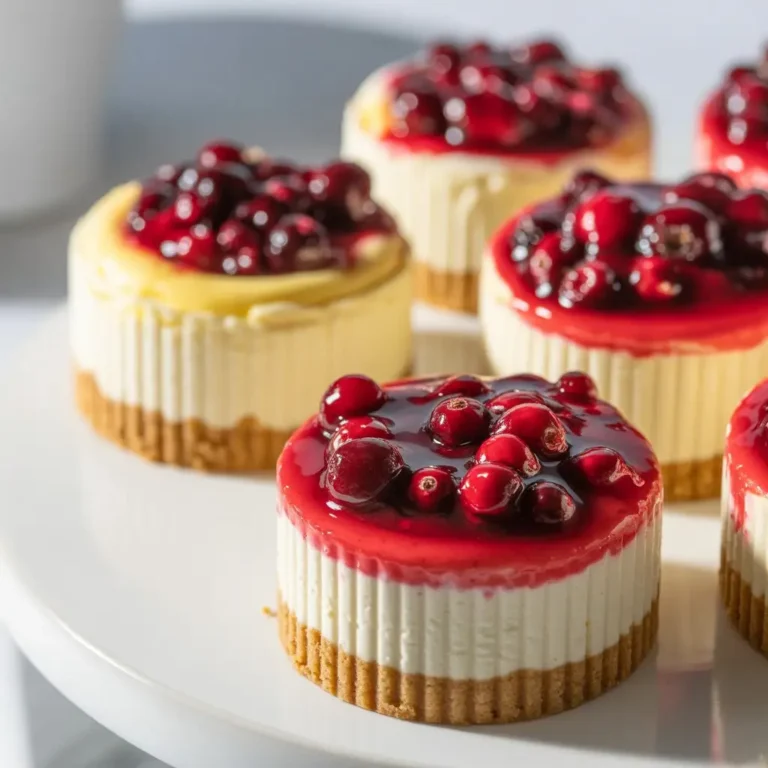 Mini Cranberry Cheesecakes
