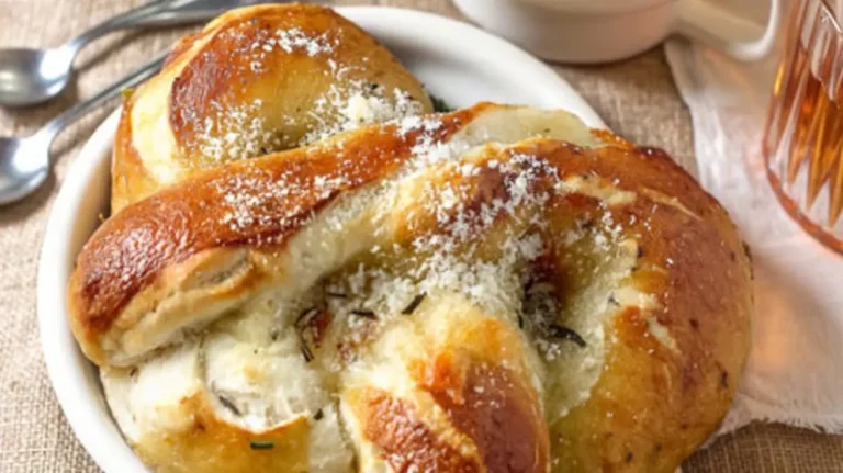 Mozzarella Stuffed Rosemary Parmesan Soft Pretzels