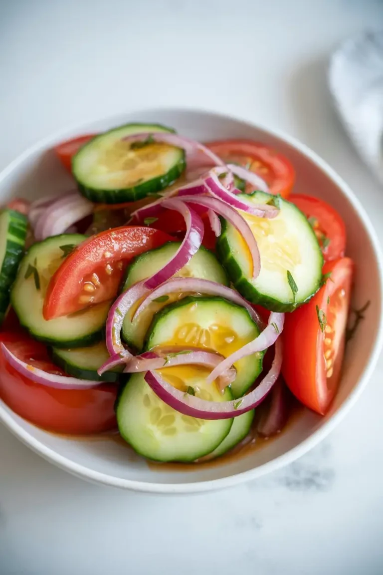 Marinated Cucumber, Tomato & Onion Salad