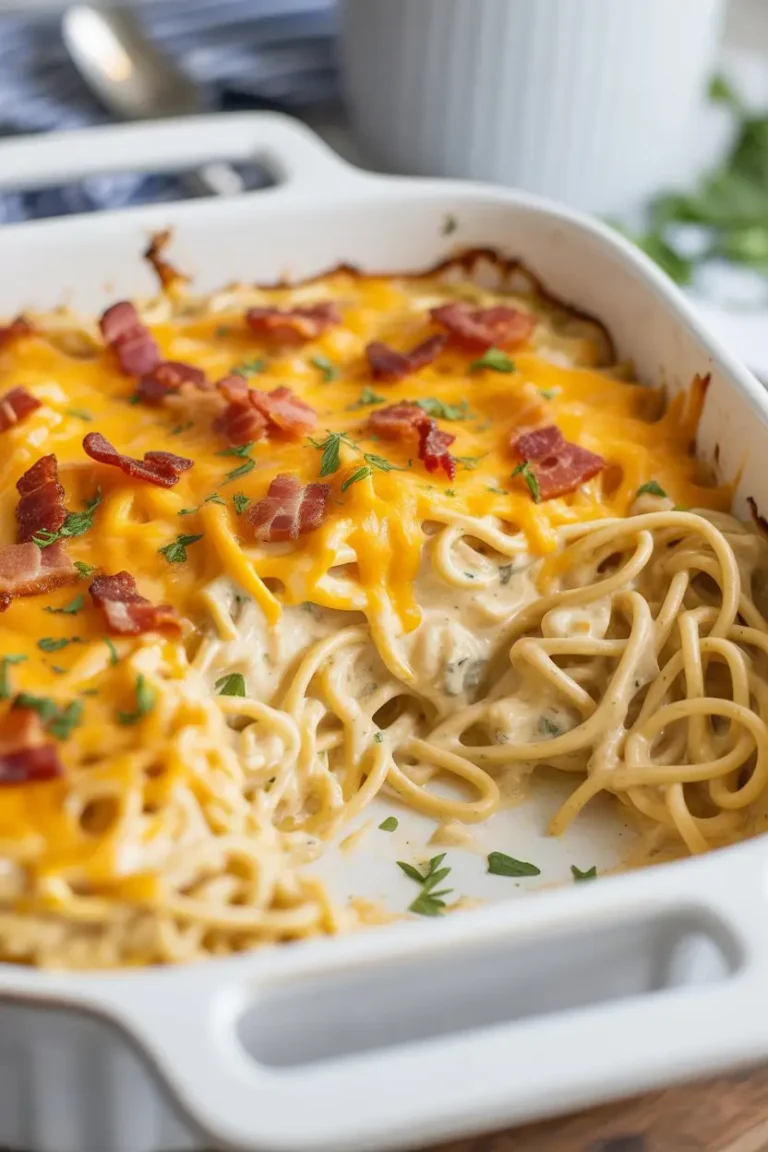 Creamy Ranch Chicken Spaghetti Casserole