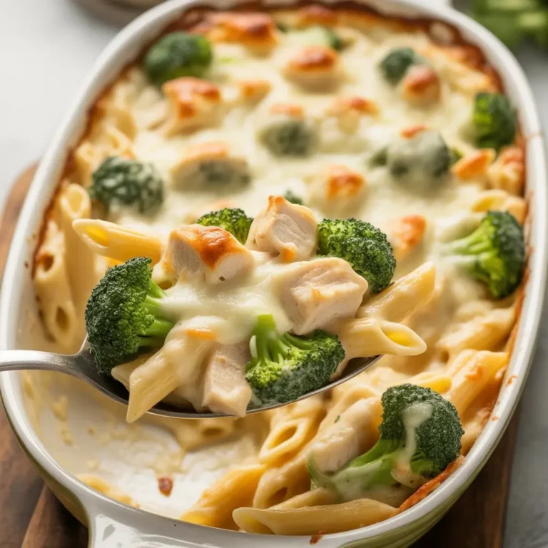 Chicken and Broccoli Baked Alfredo