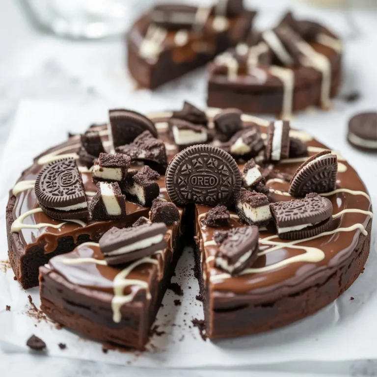 Oreo Fudge Brownie Pizza