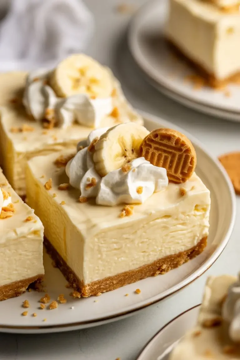 No Bake Banana Pudding Cheesecake Bars
