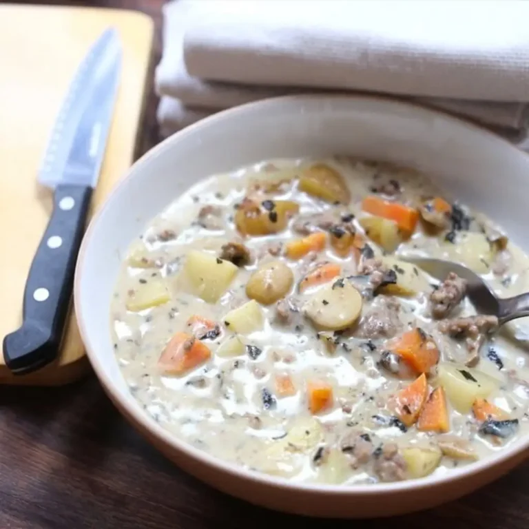 Cheesy Hamburger Potato Soup Recipe
