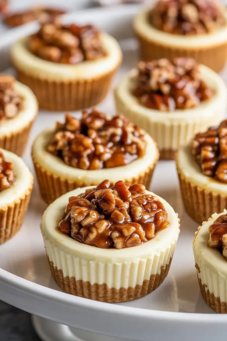 Pecan Pie Mini Cheesecakes
