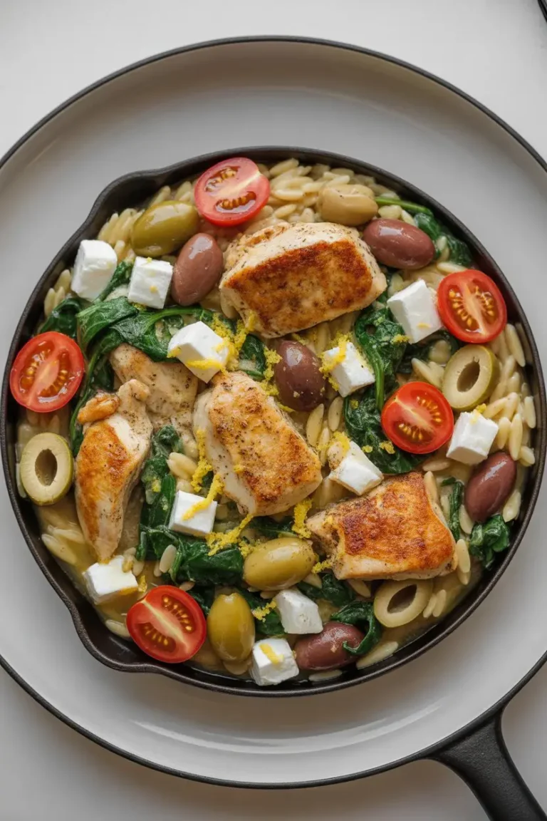 Mediterranean Chicken with Orzo