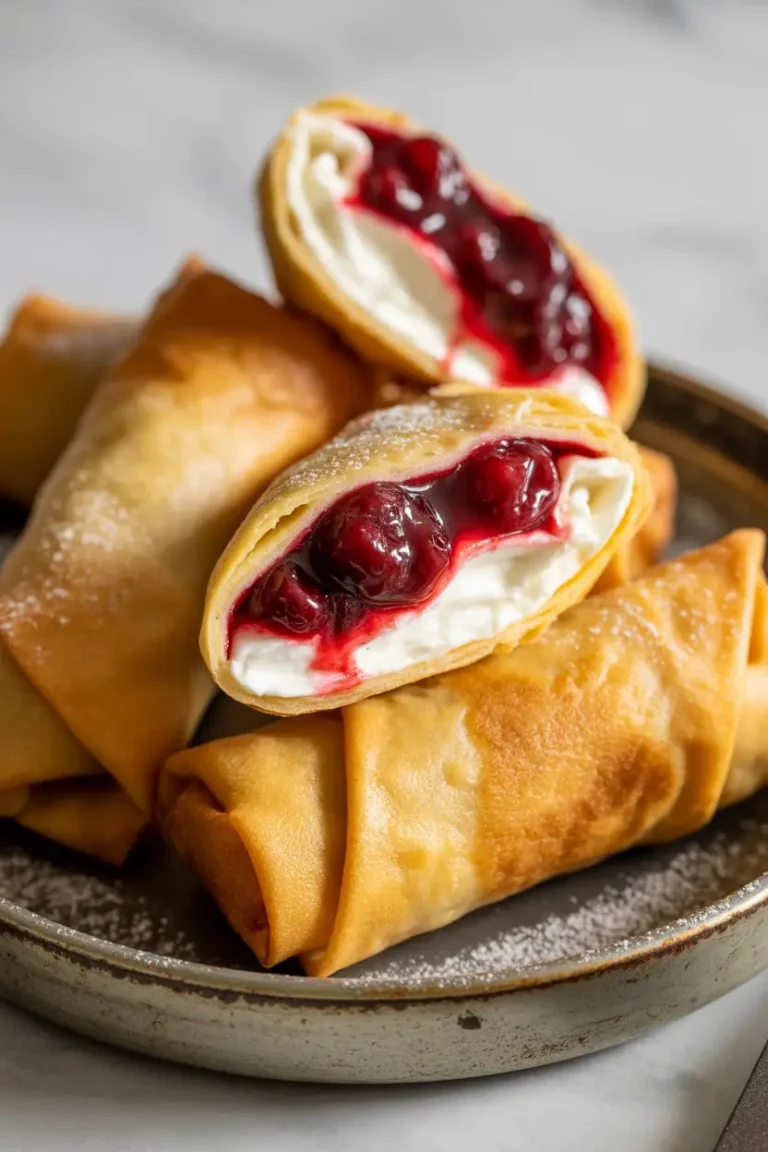 Air Fryer Cherry Cheesecake Egg Rolls