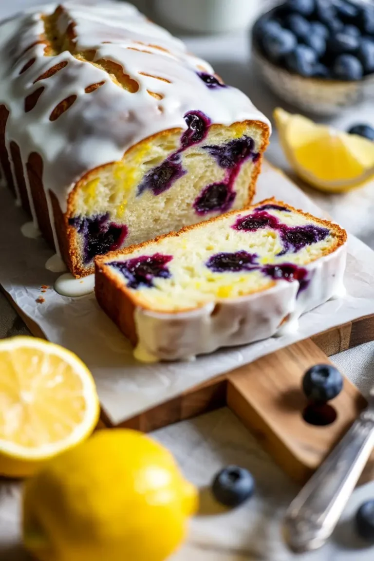 Lemon Blueberry Bread With Buttermilk Glaze