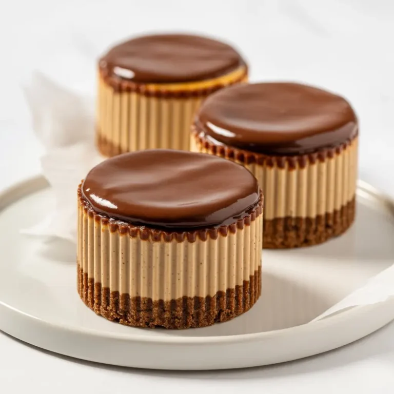Mini Chocolate Peanut Butter Cheesecakes