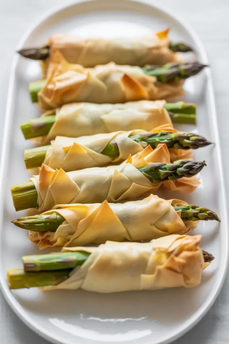 Asparagus and Parmesan Filo Rolls